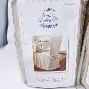 NIB / SIMPLY SHABBY CHIC VELVET SLIPCOVER CHAIR COVER RACHEL ASHWELL